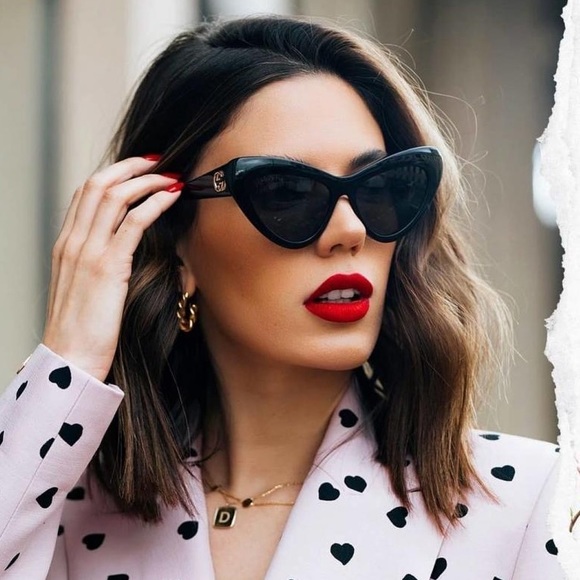 NEW GUCCI GG0895S 001 BLACK CAT EYE WOMEN’S SUNGLASSES GUCCI - Picture 4 of 15